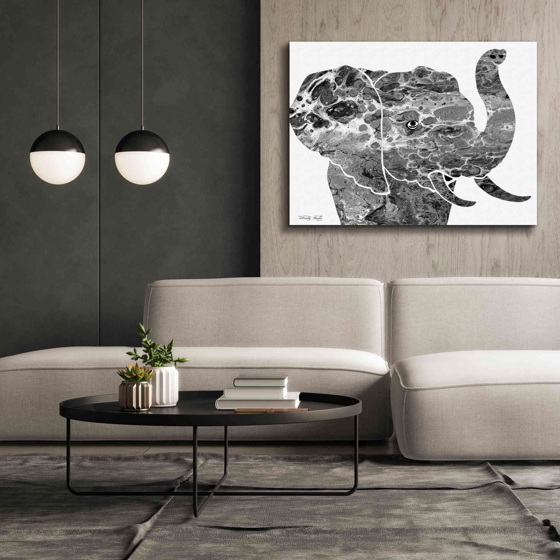 'Bright Elephant' by Cindy Jacobs, Canvas Wall Art,54 x 40