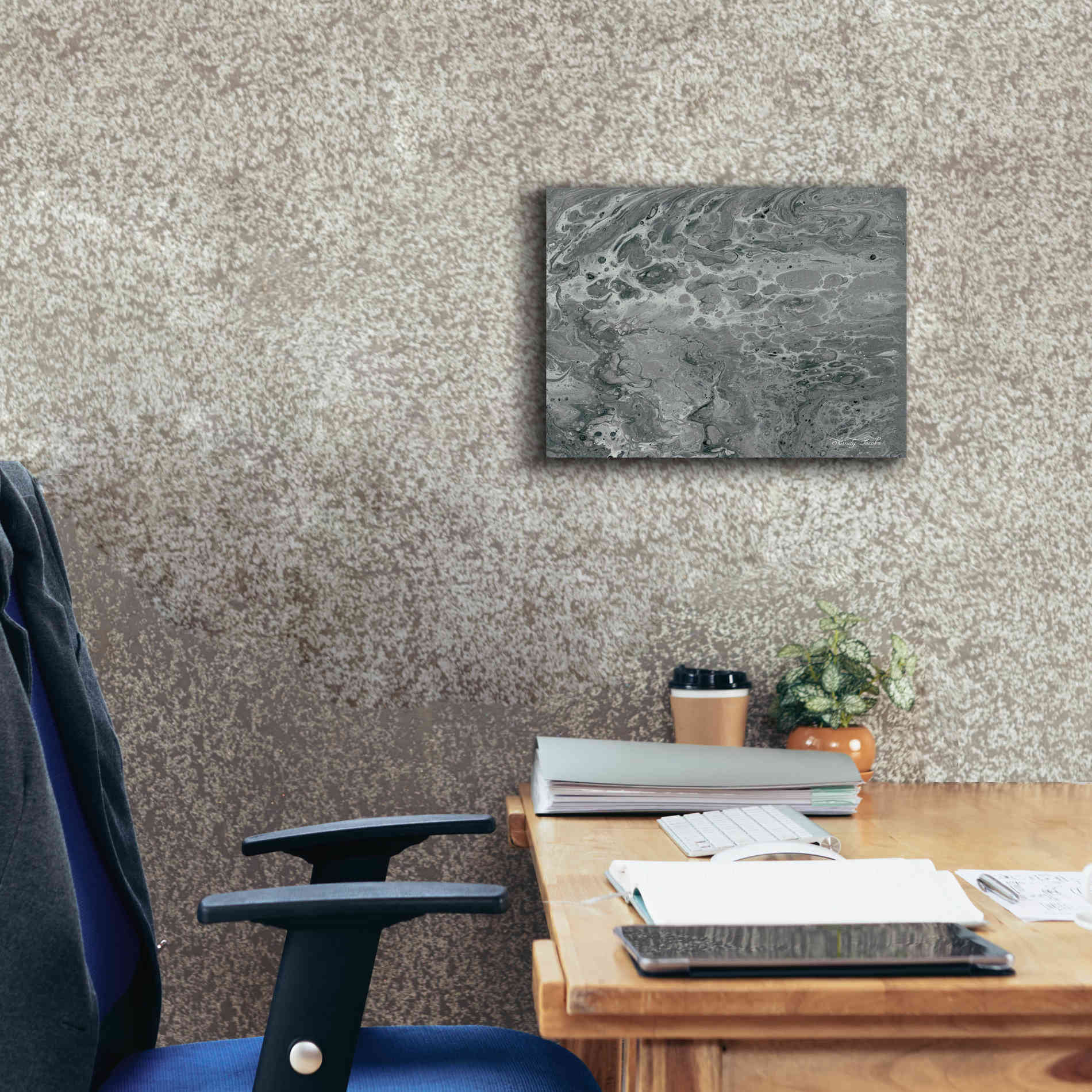 'Abstract in Gray I' by Cindy Jacobs, Canvas Wall Art,16 x 12