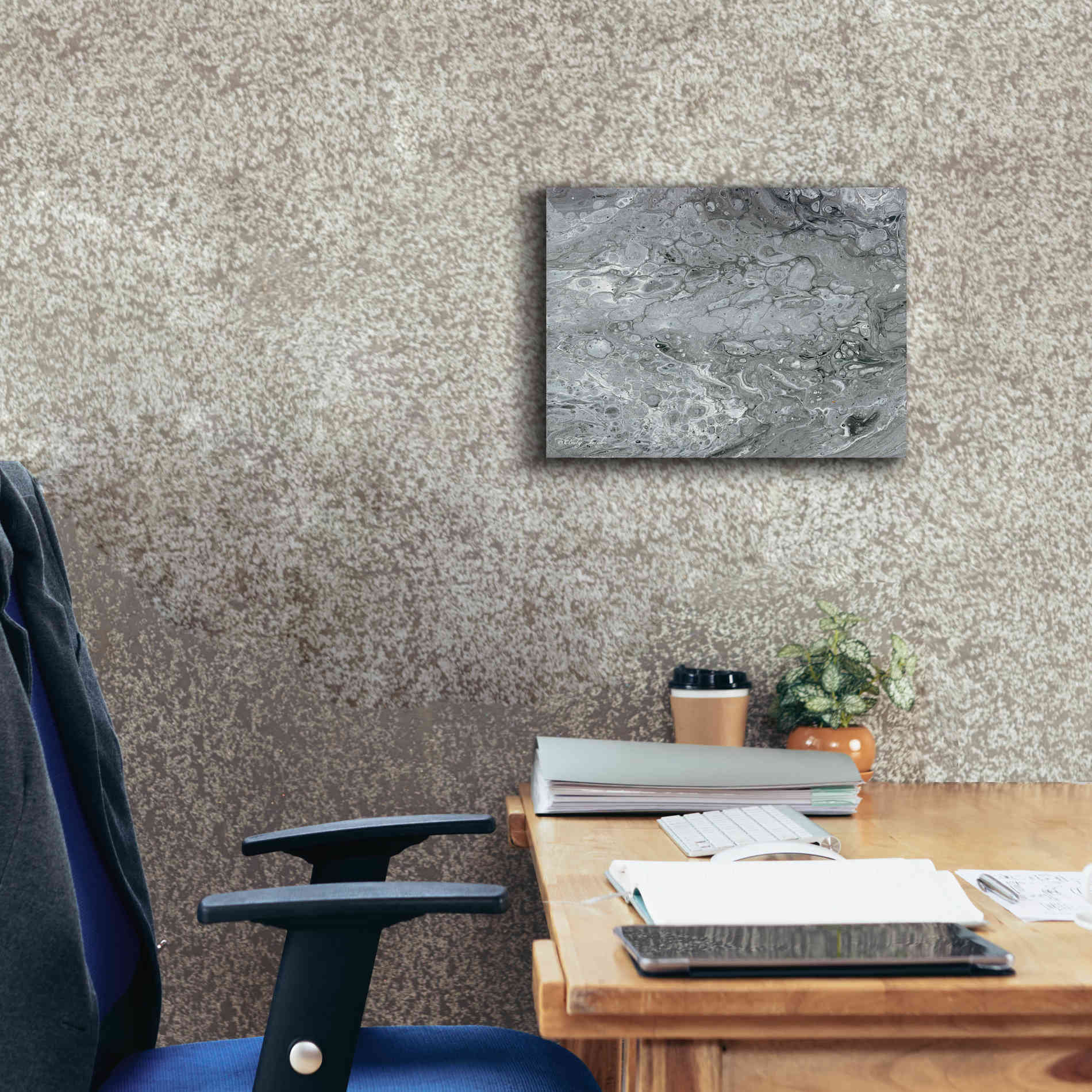 'Abstract in Gray II' by Cindy Jacobs, Canvas Wall Art,16 x 12