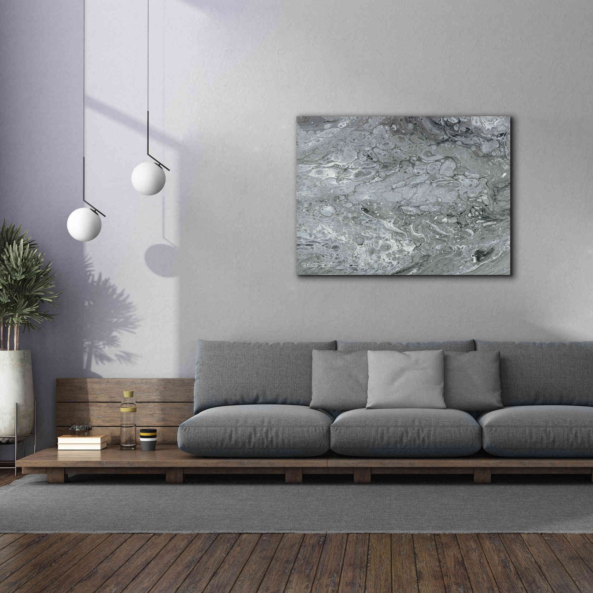 'Abstract in Gray II' by Cindy Jacobs, Canvas Wall Art,54 x 40