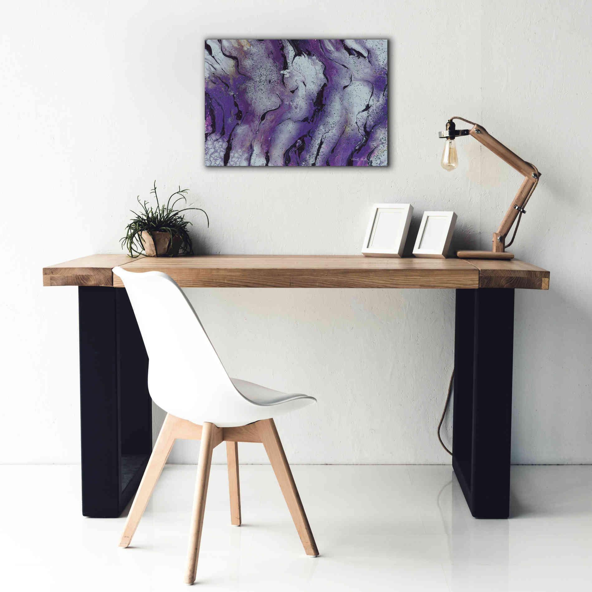 'Abstract in Purple III' by Cindy Jacobs, Canvas Wall Art,26 x 18