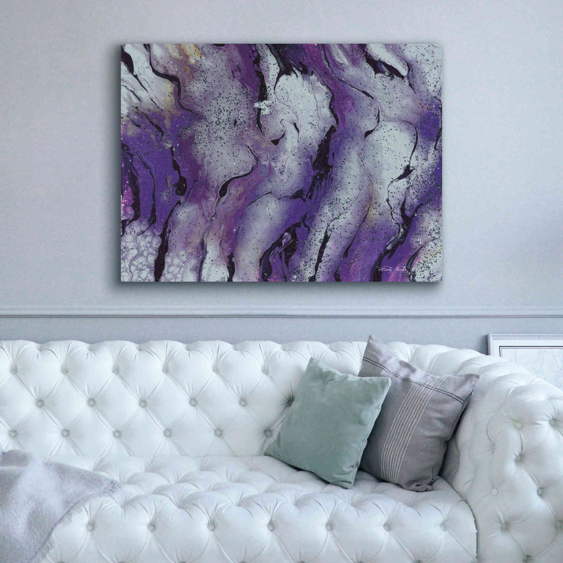 'Abstract in Purple III' by Cindy Jacobs, Canvas Wall Art,54 x 40