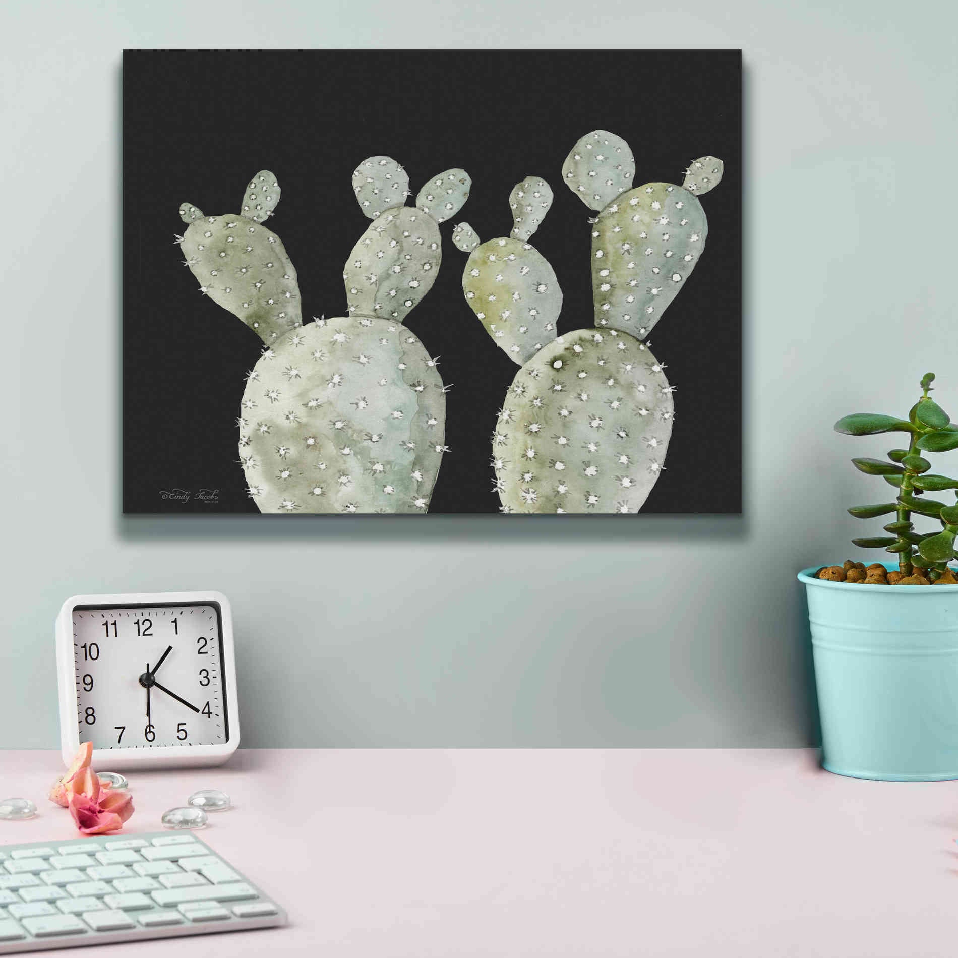 'Happy Cactus II' by Cindy Jacobs, Canvas Wall Art,16 x 12