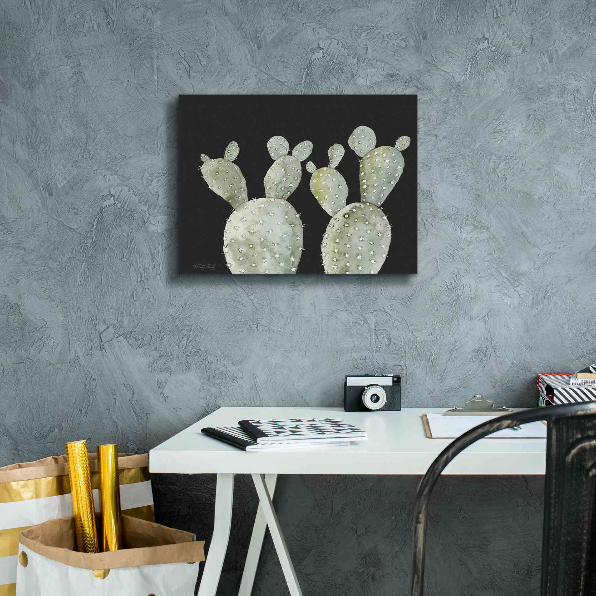 'Happy Cactus II' by Cindy Jacobs, Canvas Wall Art,16 x 12