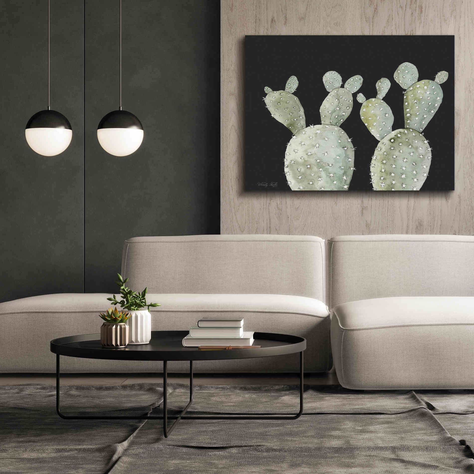'Happy Cactus II' by Cindy Jacobs, Canvas Wall Art,54 x 40