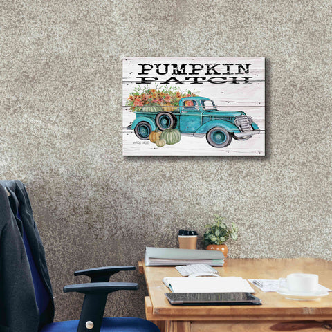 Image of 'Pumpkin Patch Truck' by Cindy Jacobs, Canvas Wall Art,24 x 20