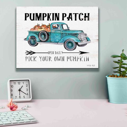 Image of 'Pumpkin Patch Open Daily' by Cindy Jacobs, Canvas Wall Art,16 x 12
