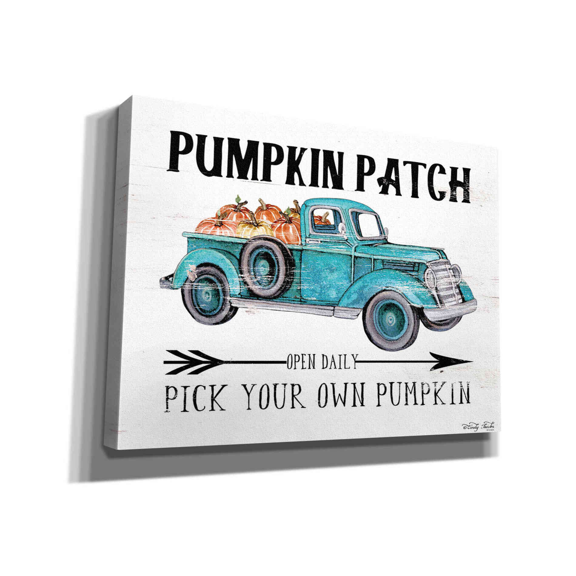 'Pumpkin Patch Open Daily' by Cindy Jacobs, Canvas Wall Art