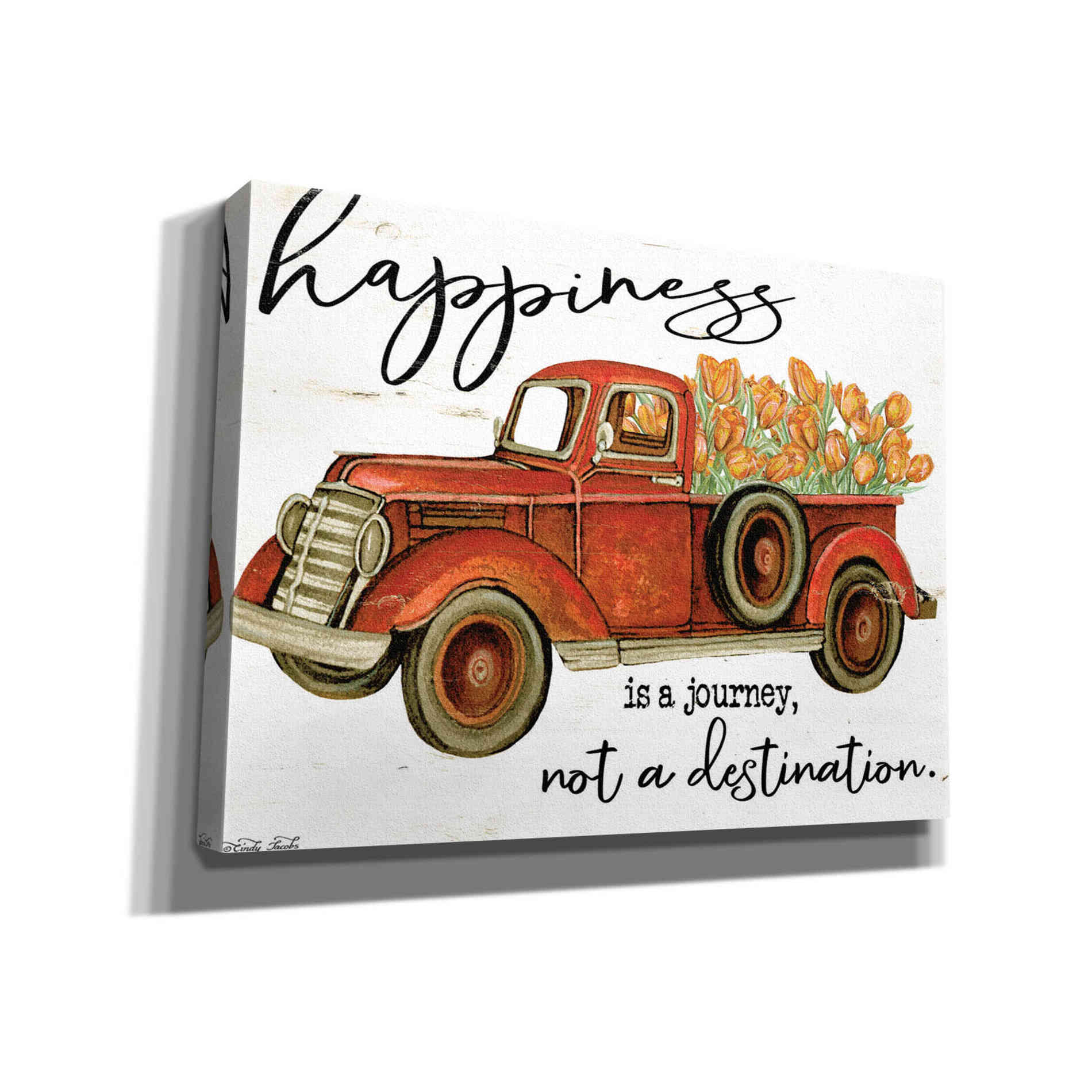 'Happiness is Yellow Flowers' by Cindy Jacobs, Canvas Wall Art