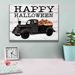 'Happy Halloween Black Truck' by Cindy Jacobs, Canvas Wall Art,16 x 12