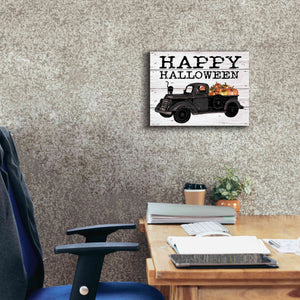 'Happy Halloween Black Truck' by Cindy Jacobs, Canvas Wall Art,16 x 12