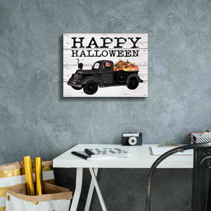 'Happy Halloween Black Truck' by Cindy Jacobs, Canvas Wall Art,16 x 12
