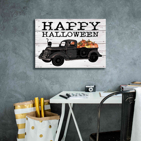 Image of 'Happy Halloween Black Truck' by Cindy Jacobs, Canvas Wall Art,26 x 18