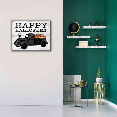 Image of 'Happy Halloween Black Truck' by Cindy Jacobs, Canvas Wall Art,34 x 26