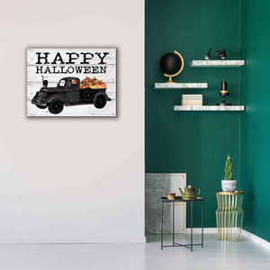 'Happy Halloween Black Truck' by Cindy Jacobs, Canvas Wall Art,34 x 26
