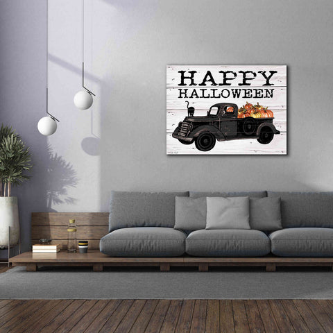 Image of 'Happy Halloween Black Truck' by Cindy Jacobs, Canvas Wall Art,54 x 40