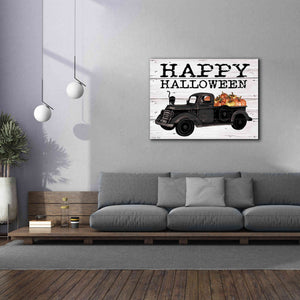 'Happy Halloween Black Truck' by Cindy Jacobs, Canvas Wall Art,54 x 40