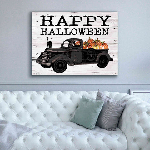 Image of 'Happy Halloween Black Truck' by Cindy Jacobs, Canvas Wall Art,54 x 40