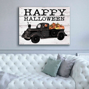 'Happy Halloween Black Truck' by Cindy Jacobs, Canvas Wall Art,54 x 40