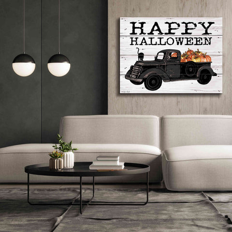 Image of 'Happy Halloween Black Truck' by Cindy Jacobs, Canvas Wall Art,54 x 40