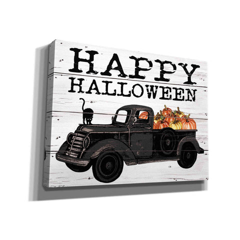 Image of 'Happy Halloween Black Truck' by Cindy Jacobs, Canvas Wall Art