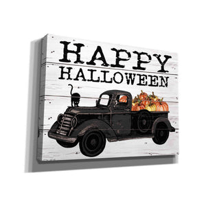 'Happy Halloween Black Truck' by Cindy Jacobs, Canvas Wall Art