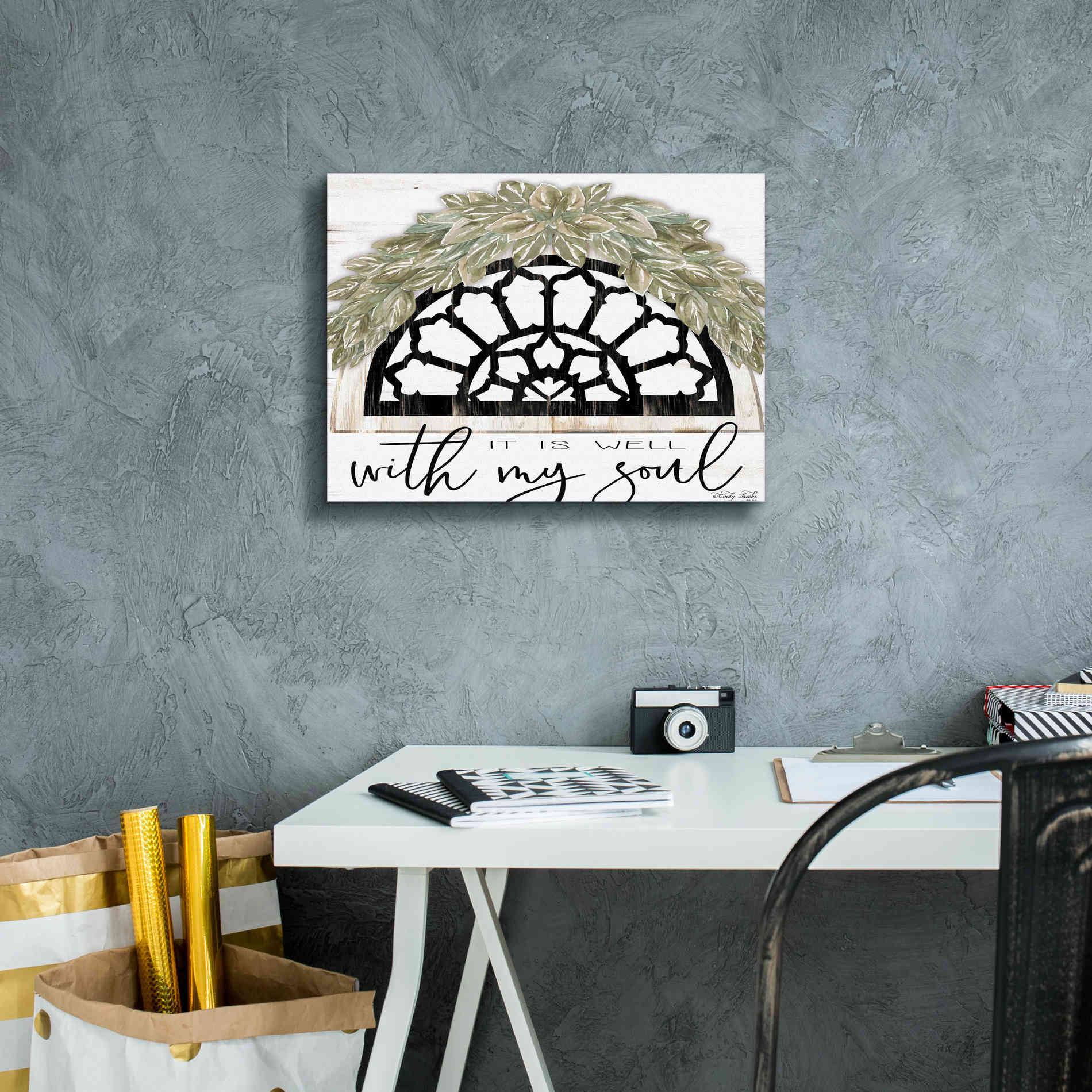 'With My Soul' by Cindy Jacobs, Canvas Wall Art,16 x 12