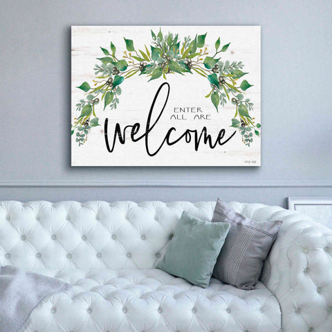 Image of 'Enter All Are Welcome' by Cindy Jacobs, Canvas Wall Art,54 x 40