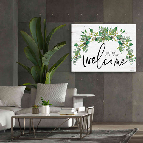 Image of 'Enter All Are Welcome' by Cindy Jacobs, Canvas Wall Art,54 x 40