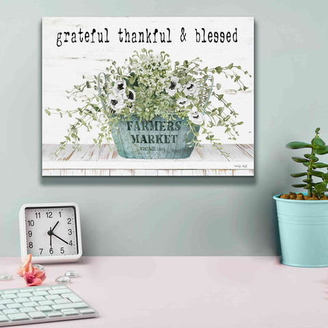 Image of 'Grateful Thankful & Blessed' by Cindy Jacobs, Canvas Wall Art,16 x 12