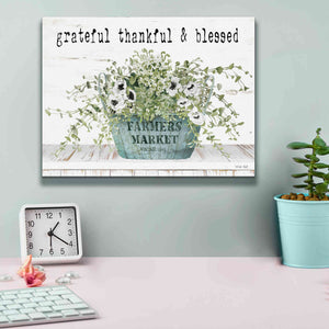 'Grateful Thankful & Blessed' by Cindy Jacobs, Canvas Wall Art,16 x 12