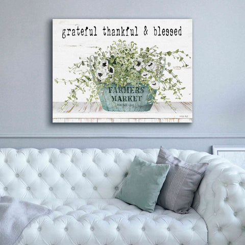Image of 'Grateful Thankful & Blessed' by Cindy Jacobs, Canvas Wall Art,54 x 40
