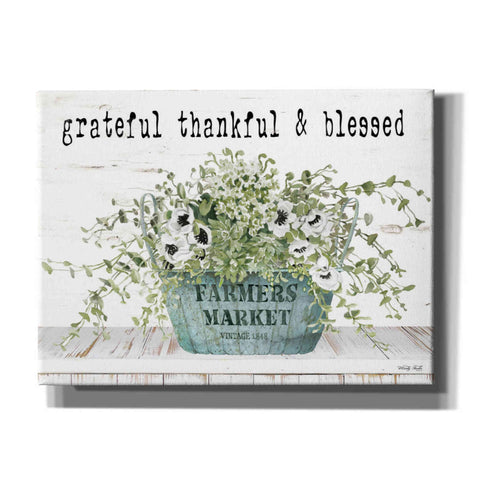 Image of 'Grateful Thankful & Blessed' by Cindy Jacobs, Canvas Wall Art