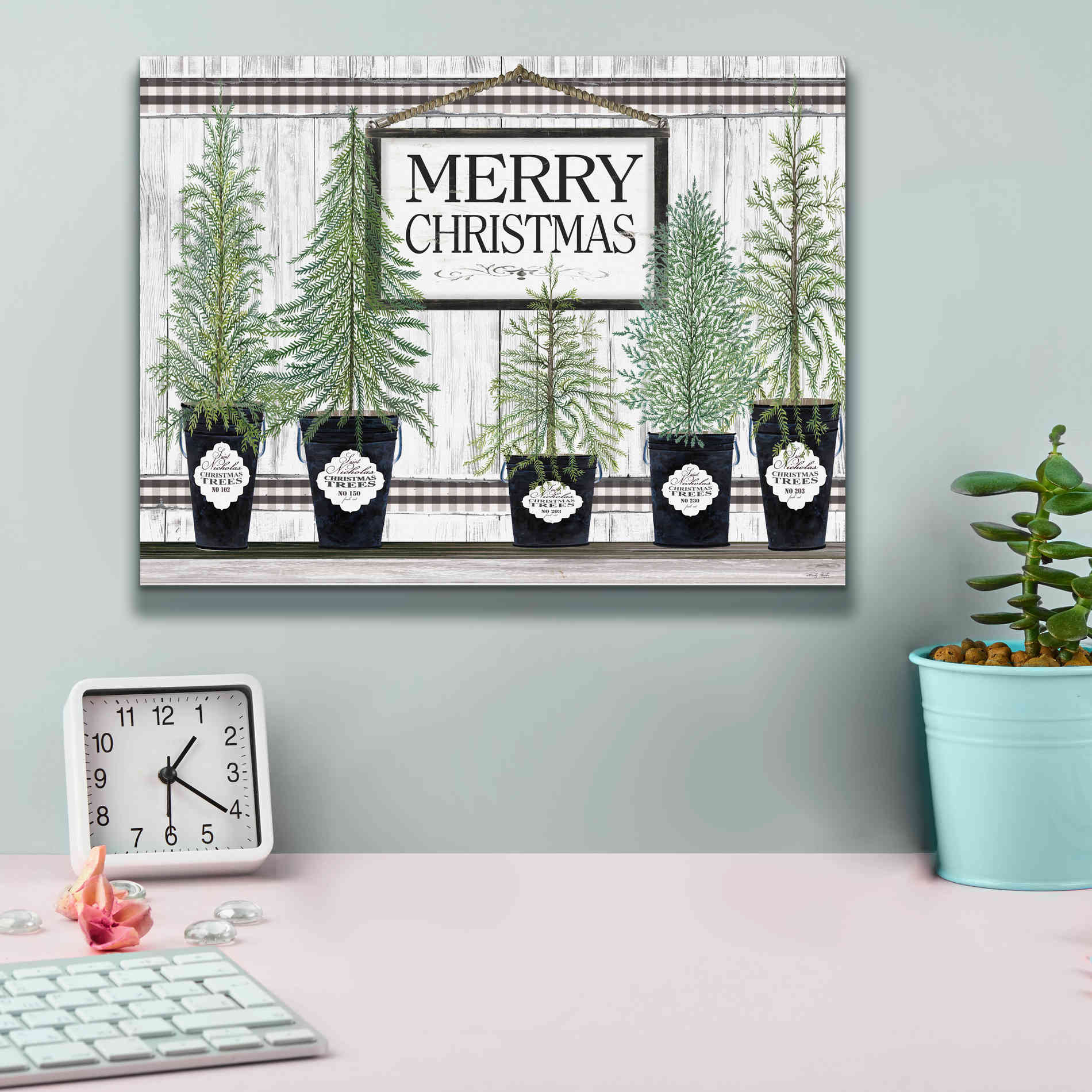 'Trees of Christmas' by Cindy Jacobs, Canvas Wall Art,16 x 12