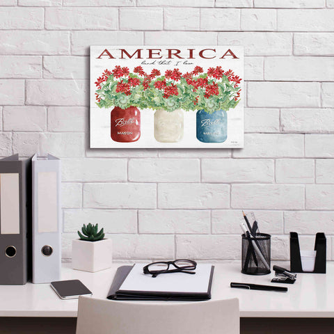 Image of 'America Glass Jars' by Cindy Jacobs, Canvas Wall Art,18 x 12