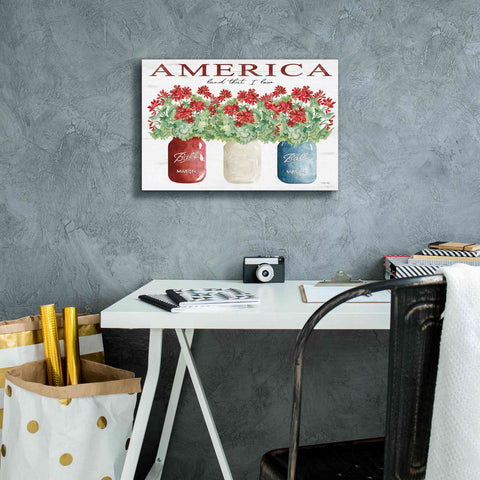 Image of 'America Glass Jars' by Cindy Jacobs, Canvas Wall Art,18 x 12