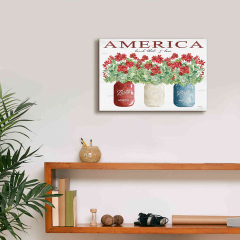 Image of 'America Glass Jars' by Cindy Jacobs, Canvas Wall Art,18 x 12