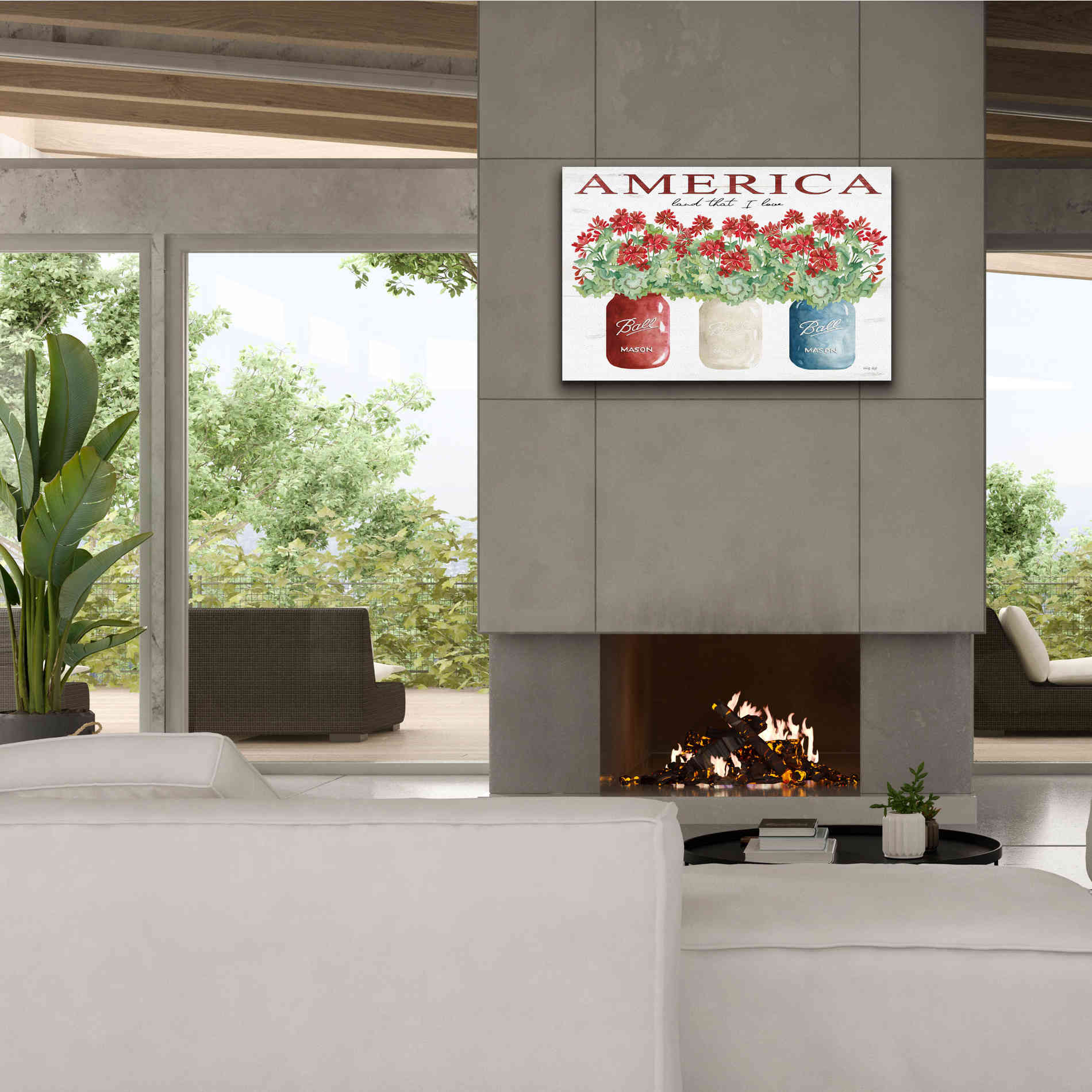 'America Glass Jars' by Cindy Jacobs, Canvas Wall Art,40 x 26