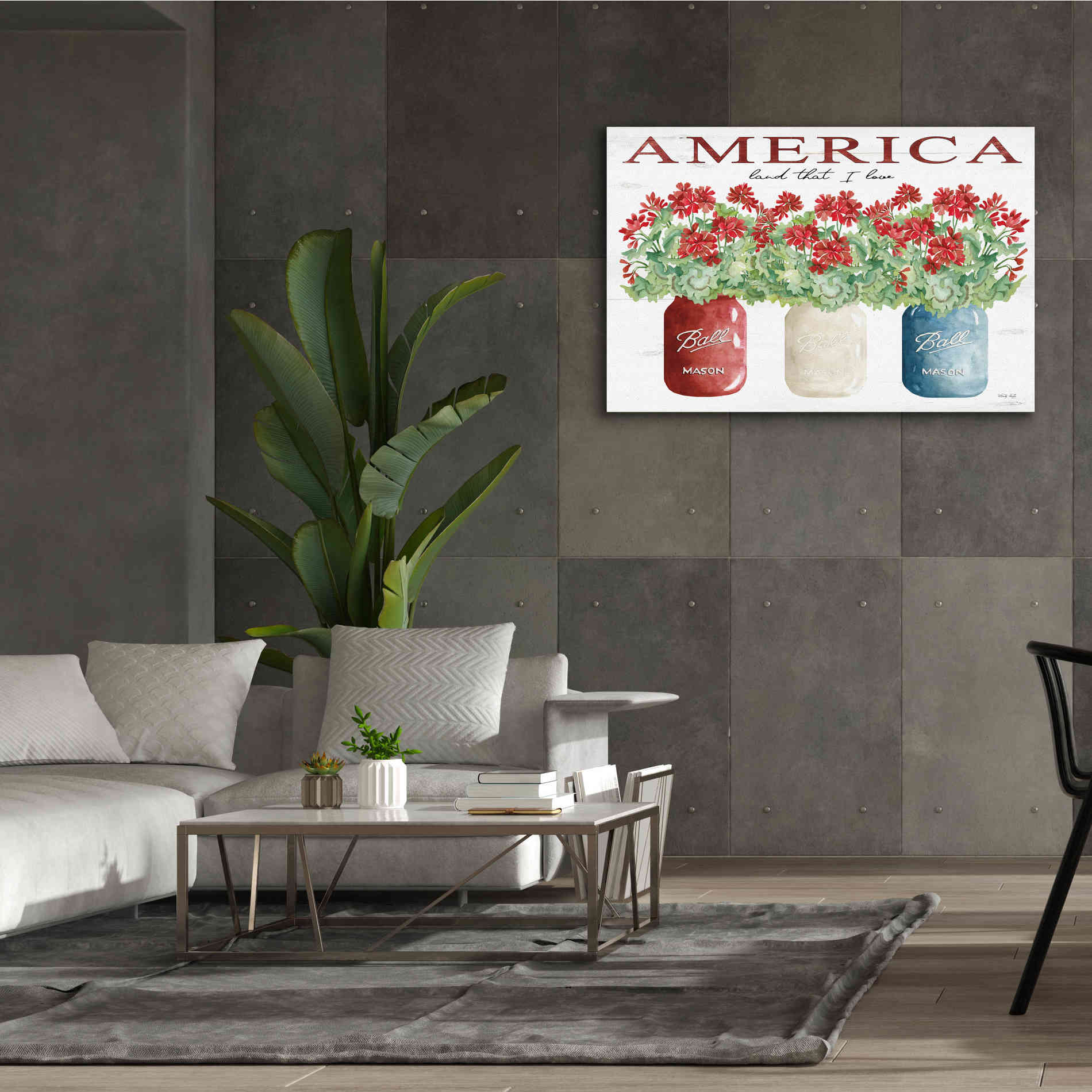 'America Glass Jars' by Cindy Jacobs, Canvas Wall Art,60 x 40