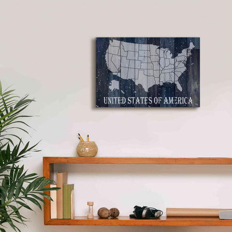 Image of 'Navy United States of America' by Cindy Jacobs, Canvas Wall Art,18 x 12