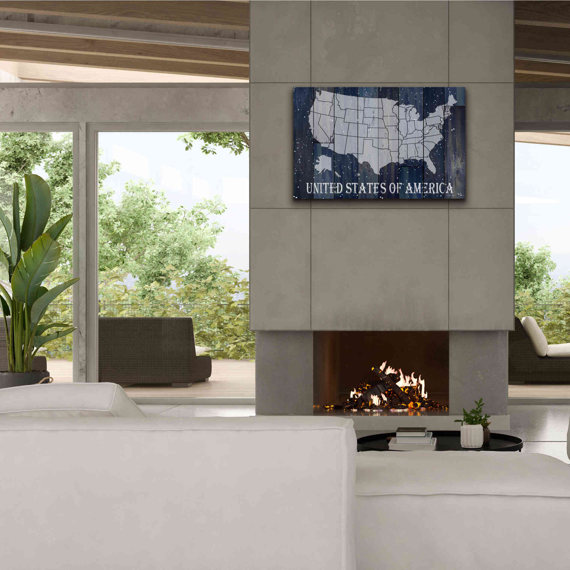 'Navy United States of America' by Cindy Jacobs, Canvas Wall Art,40 x 26