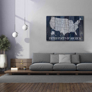 'Navy United States of America' by Cindy Jacobs, Canvas Wall Art,60 x 40