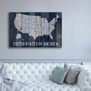 'Navy United States of America' by Cindy Jacobs, Canvas Wall Art,60 x 40