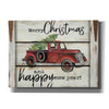'Merry Christmas & Happy New Year Red Truck' by Cindy Jacobs, Canvas Wall Art