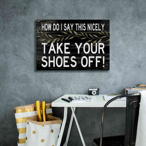 Image of 'Take Your Shoes Off' by Cindy Jacobs, Canvas Wall Art,26 x 18