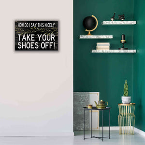 'Take Your Shoes Off' by Cindy Jacobs, Canvas Wall Art,26 x 18