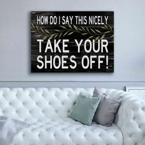 'Take Your Shoes Off' by Cindy Jacobs, Canvas Wall Art,54 x 40