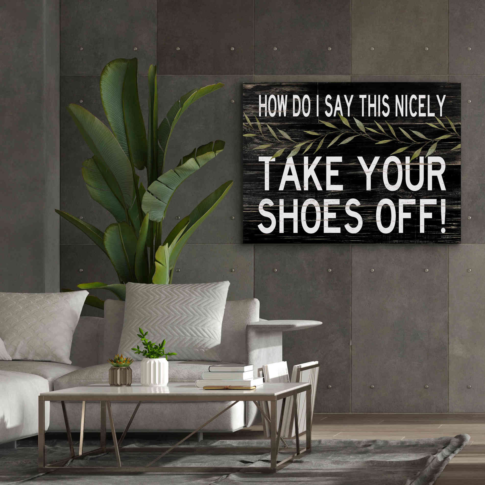 'Take Your Shoes Off' by Cindy Jacobs, Canvas Wall Art,54 x 40