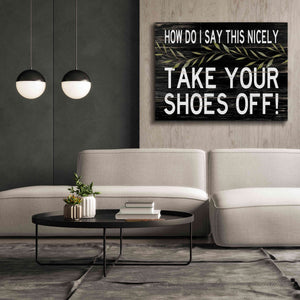'Take Your Shoes Off' by Cindy Jacobs, Canvas Wall Art,54 x 40