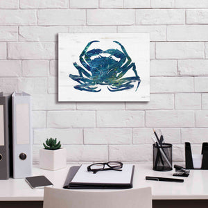 'Blue Coastal Crab' by Cindy Jacobs, Canvas Wall Art,16 x 12